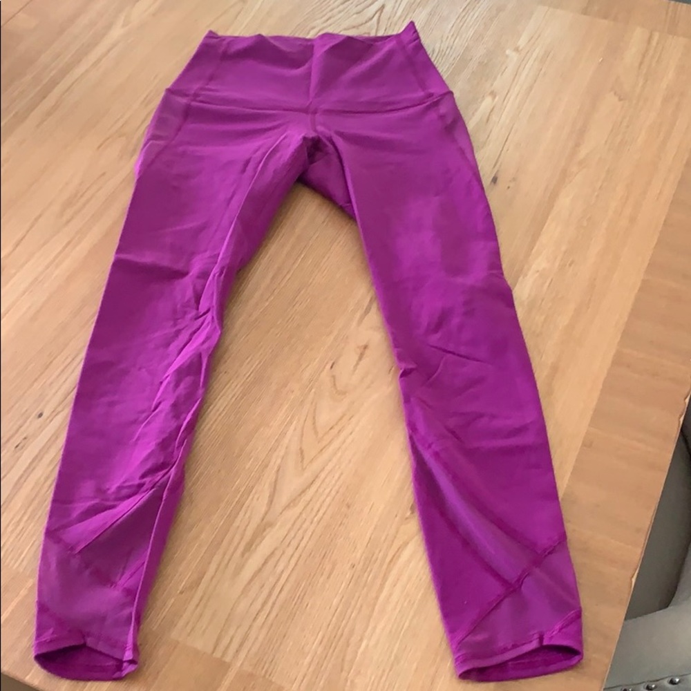 Lululemon High Waisted Fuchsia Leggings